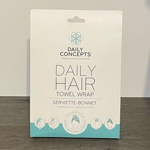 Daily Concepts Daily Hair Towel Wrap Heat & Frizz Free Dry Microfiber